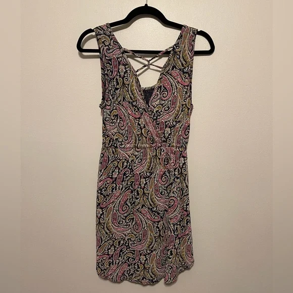 Linen Paisley Print Summer Dress - Picture 2 of 6